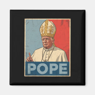 Aimant Le pape Trump drôle Trump Vatican Christian Retro