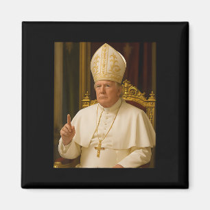Aimant Le pape Trump drôle Trump Vatican Christian Retro