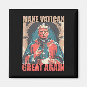 Aimant Le pape Trump drôle Trump Vatican Christian Retro