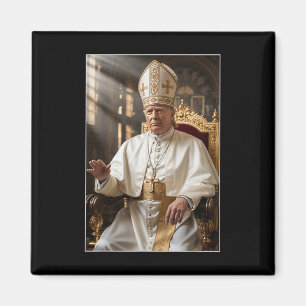 Aimant Le pape Trump drôle Trump Vatican Christian Retro