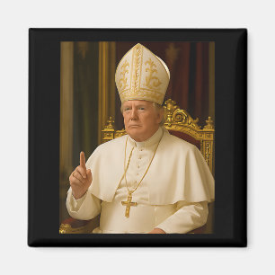 Aimant Le pape Trump drôle Trump Vatican Christian Retro