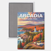 Aimant Le Parc national d'Arcadia (Recto/Verso)