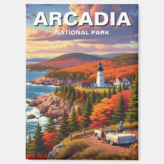 Aimant Le Parc national d'Arcadia (Recto)