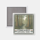 Aimant Le Parc national de Congaree (Recto/Verso)