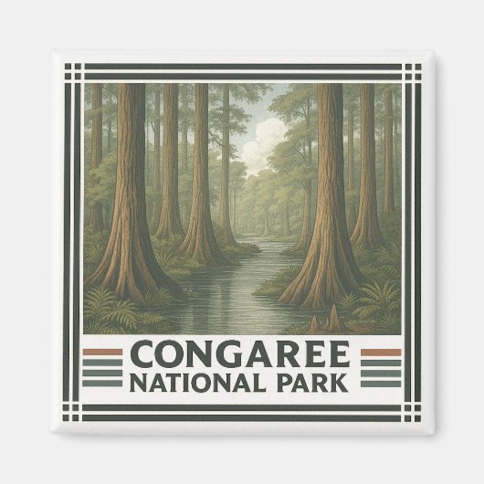 Aimant Le Parc national de Congaree (Devant)