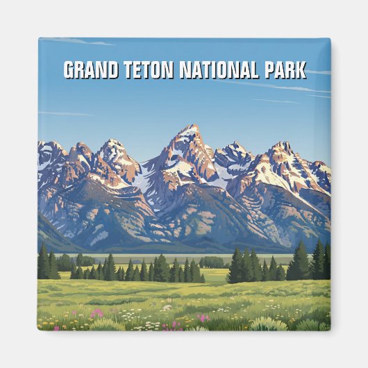 Aimant Le Parc national de Grand Teton (Devant)