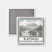Aimant Le Parc national de Katmai (Recto/Verso)