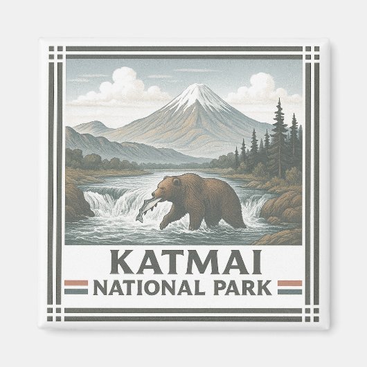 Aimant Le Parc national de Katmai (Devant)