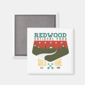 Aimant Le parc national de Redwood (Recto/Verso)