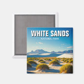 Aimant Le parc national de White Sands (Recto/Verso)