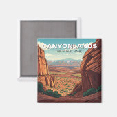 Aimant Le Parc national des Canyonlands de Moab Utah (Recto/Verso)