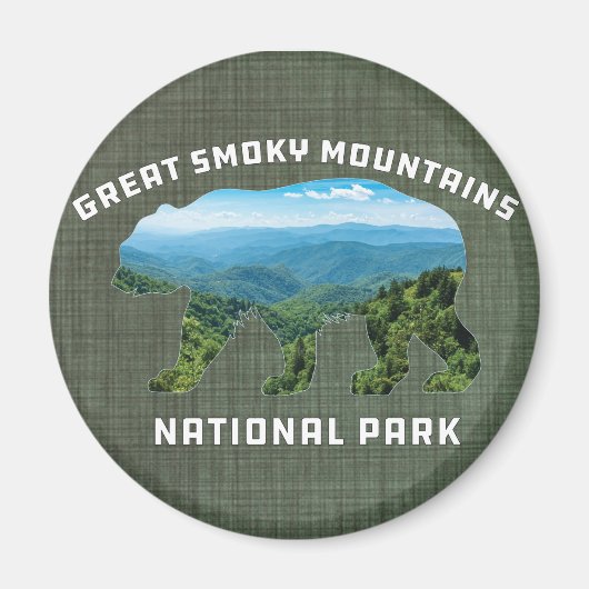 Aimant Le parc national des Great Smoky Mountains garde u (Devant)