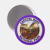 Aimant Le Parc national du Capitol Reef (Recto/Verso)