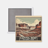 Aimant Le Parc national du Capitol Reef (Recto/Verso)
