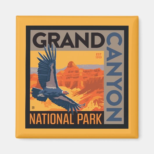 Aimant Le Parc national du Grand Canyon | Condor (Devant)