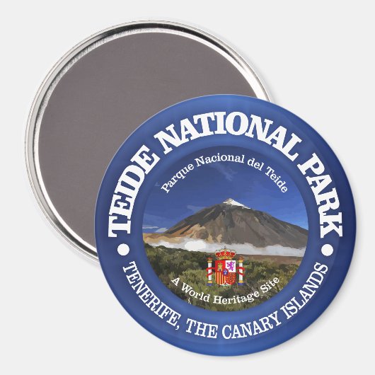 Aimant Le Parc national du Teide (Recto/Verso)