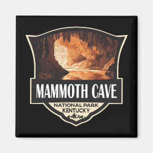 Aimant Le parc national Mammoth Cave Illustration Art rét