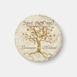 Aimant Le parchemin Antiqued par racines d'arbre de
