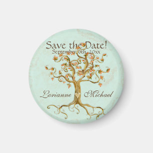 Aimant Le parchemin Antiqued par racines d'arbre de
