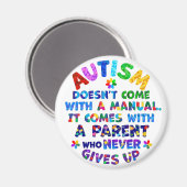 Aimant Le parent AUTISM ne se lève jamais (Recto/Verso)