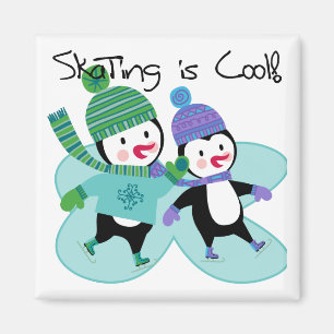 Aimant Le patinage de pingouins est frais