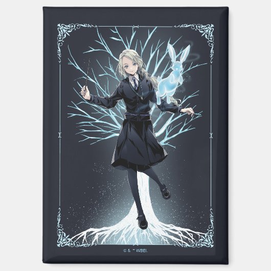 Aimant Le Patronus lapin d'Anime Luna Lovegood (Recto)
