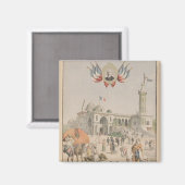 Aimant Le Pavillon algérien à l'exposition universelle (Recto/Verso)