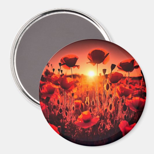 Aimant Le pavot en face (Recto/Verso)