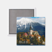 Aimant Le paysage du lac Léman en automne (Recto/Verso)