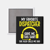 Aimant Le père de l'agent de dispatching 911 - Mon agent (Recto/Verso)