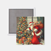 Aimant Le Père Noël apporte la joie aux enfants (Recto/Verso)