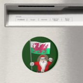 Aimant Le Père Noël Avec L'Enseigne Du Pays De Galles (In Situ (Lave-vaisselle))