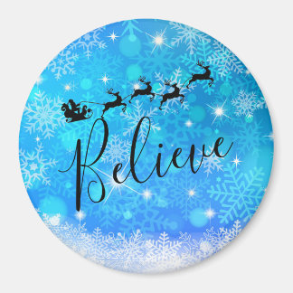 Aimant Le Père Noël et son renne volant - Croyez