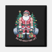 Aimant Le Père Noël Gym Entraînement Ho-ho-hold que (Devant)