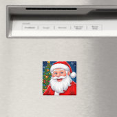 Aimant Le Père Noël souriant en Casquette rouge (In Situ (Lave-vaisselle))