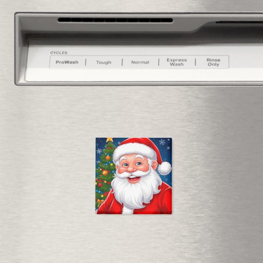 Aimant Le Père Noël souriant en Casquette rouge (In Situ (Lave-vaisselle))