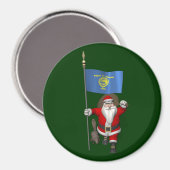 Aimant Le Père Noël Visite L'État Du Castor (Recto/Verso)