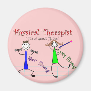 Aimant Le personnages en allumettes de physiothérapeute