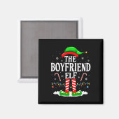 Aimant Le petit ami Elf Funny Xmas Elf Correspondant Fami (Recto/Verso)
