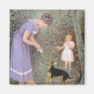 Aimant Le petit chien gourmand par Guido Marzulli, réalis