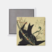 Aimant Le Petit Corbeau avec l'épée du clan Minamoto (Recto/Verso)
