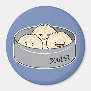 Aimant Le petit déjeuner chinois de dim sum de petit pain