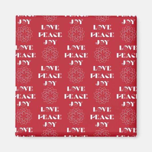 Aimant Le Petit Rouge et Blanc, Peace, Joy (Devant)