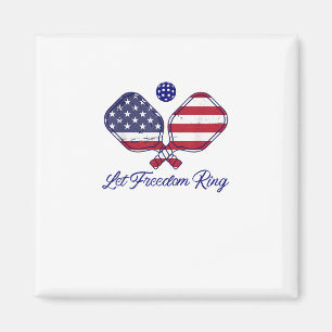 Aimant Le Pickleball Patriotique laisse la liberté 4 juil