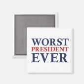 Aimant Le pire président jamais (Recto/Verso)