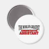Aimant Le plus grand assistant administratif du monde (Recto/Verso)