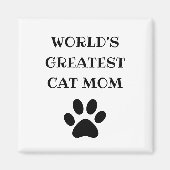 Aimant Le plus grand chat maman texte personnalisé person (Devant)