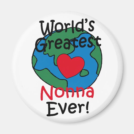 Aimant Le plus grand coeur de Nonna du monde (Devant)