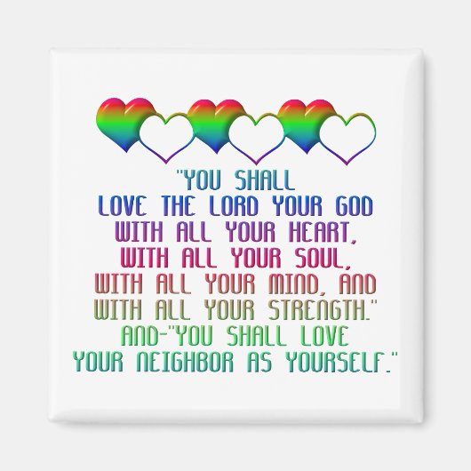 Aimant Le plus grand commandement (Devant)