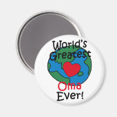 Aimant Le plus grand Oma Heart du monde (Recto/Verso)